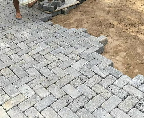 Đá ong lát sân 10x20