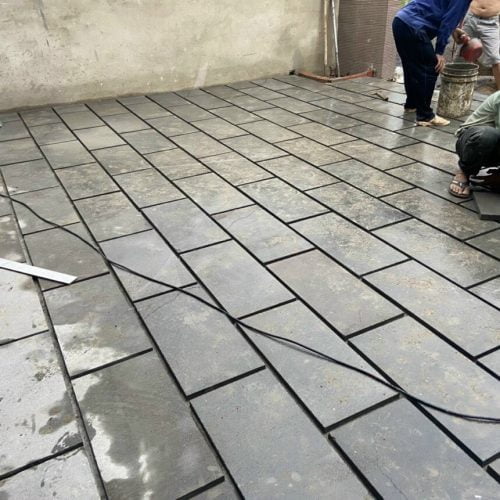 Đá tổ ong lát sân